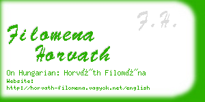 filomena horvath business card